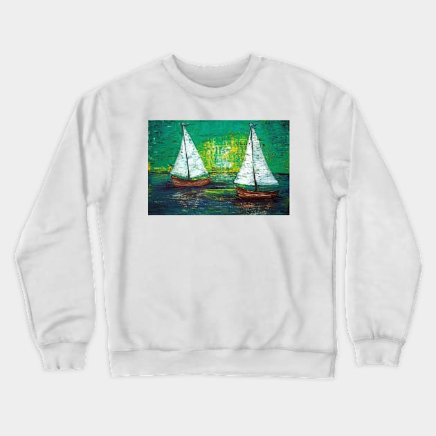 Sail Away With Me Crewneck Sweatshirt by barbosaart